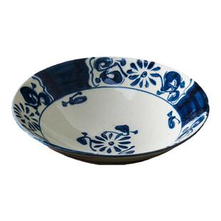 日本进口宗山窑陶瓷餐具蓝菊系列日式餐具盘碗碟杯子咖啡杯早餐杯