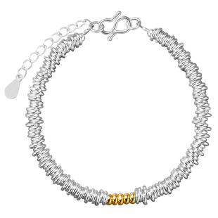 银子盘缠手链女款2026年新款碎银手饰999纯银手串本命年女士礼物