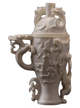 鹿角|螭龙·瑞鸟盖罐