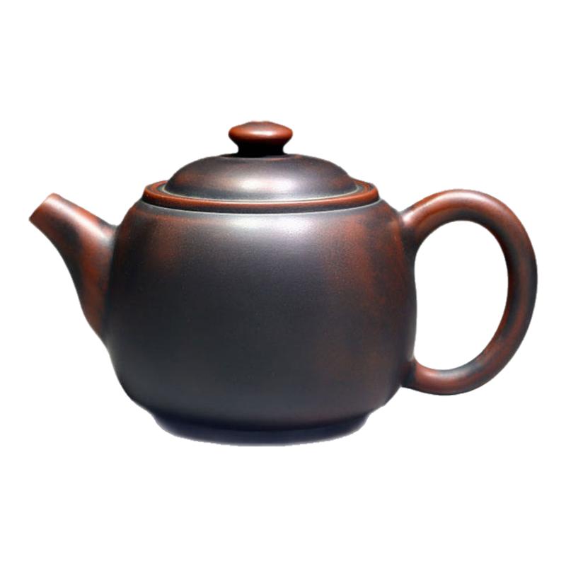莲子壶坭兴陶茶壶纯手工制作中式复古家用泡茶壶紫泥非紫砂壶