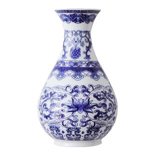 花瓶小口陶瓷青花瓷瓶迷你养水培复古花插壁插挂插摆件茶道小花器