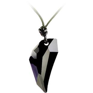 鸿澜奥地利水晶狼牙吊坠项链男女情侣日韩版时尚学生皮绳项坠礼品