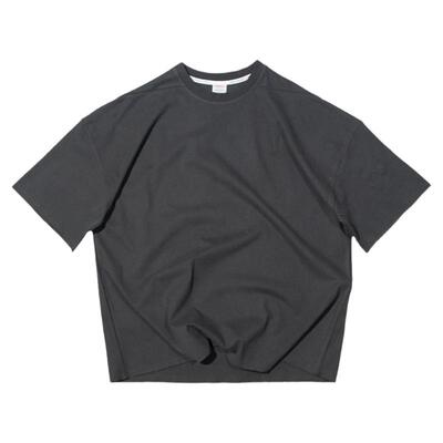 BPCALL 1.0纯棉波塞冬不封边成衣染CityBoy廓形落肩宽T恤