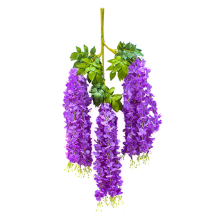 仿真紫藤花豆花串紫罗兰假花吊顶花藤室内婚庆装饰塑料花藤蔓植物