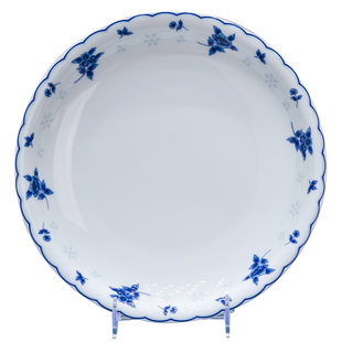 景德镇青花高温陶瓷菜盘碟子中式家用深盘浅盘汤盘水晶之恋餐具盘