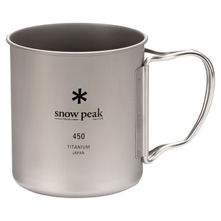 日本直邮SnowPeak雪峰钛水杯日常野营户外杯子MG-143 450L钛杯