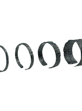 S925纯银黑色戒指冷淡风风高级感