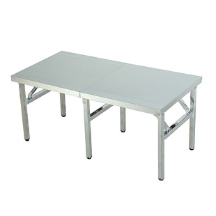 不锈钢折叠桌摆摊特厚定制折叠长方形食堂桌子便携操工作台烧烤桌