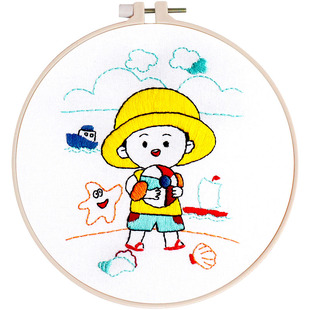 人物卡通刺绣儿童小学初中生美术班劳技手工入门零基础diy材料包