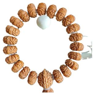 秦岭矮桩麒麟龙纹桃核手串原籽佛珠男女2024流行时尚饰品