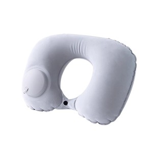 充气u型枕便携护颈枕脖子飞机旅游出行靠脖u型按压式枕头折叠颈托