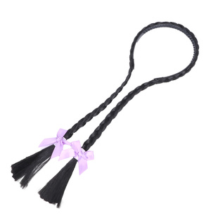 儿童双辫子发饰长款假发麻花辫子发箍发卡头饰带齿蝴蝶结发饰