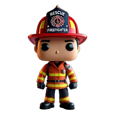 消防员公仔手办模型车载摆件装饰