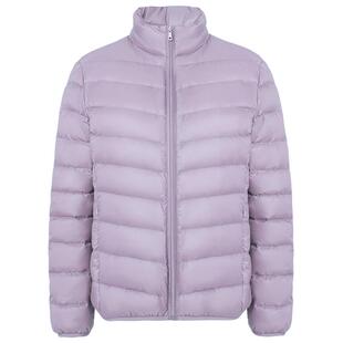 鸭鸭轻薄羽绒服女2025年新款立领轻便薄款保暖时尚短款外套冬女款