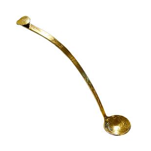 问心堂如意小铜勺黄铜原创砚台磨墨加水勺子书法国画研磨墨锭专用水勺收藏铜器砚滴水盂墨碟添水文房四宝用品