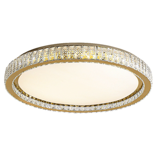 轻奢水晶客厅灯简约现代吸顶灯主卧室灯具套餐铬色银色客厅主灯