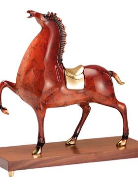 马到成功工艺品大漆办公室纯铜