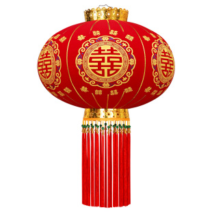 2026新款结婚喜字大红灯笼一对喜庆挂饰农村大门婚庆装饰布置用品