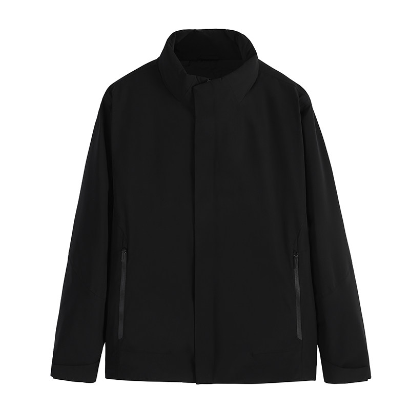 【鹅绒】DIDIBOY冬季黑色立领微宽松高端品牌保暖羽绒服男士外套