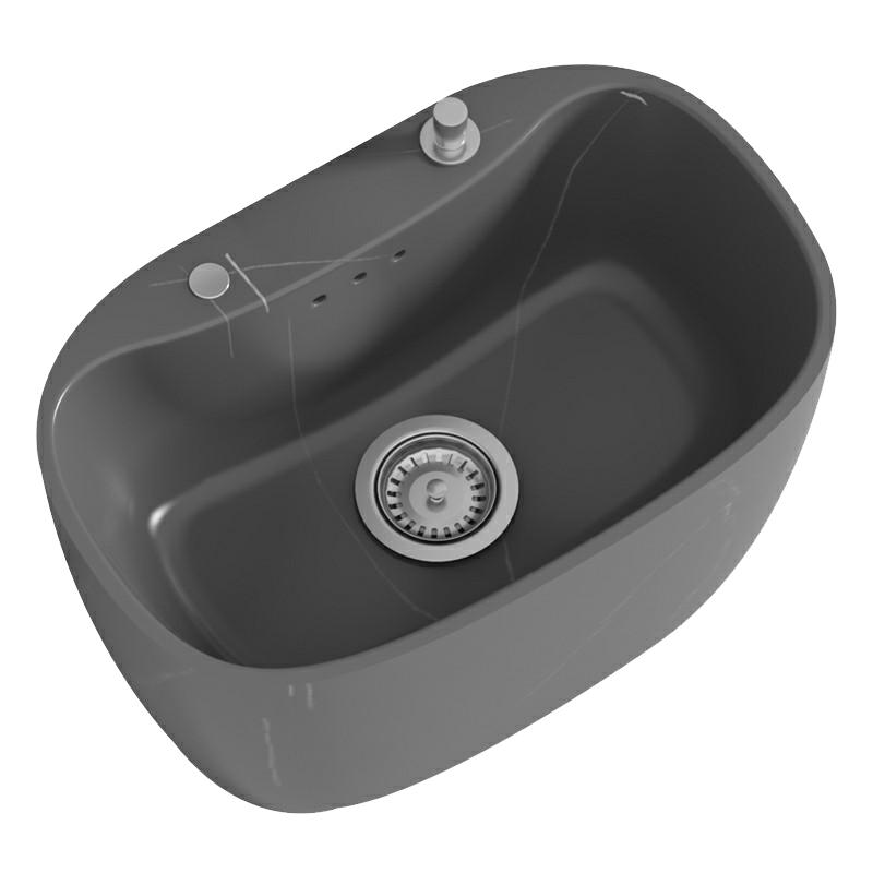 石纹蛋型小号陶瓷拖把池