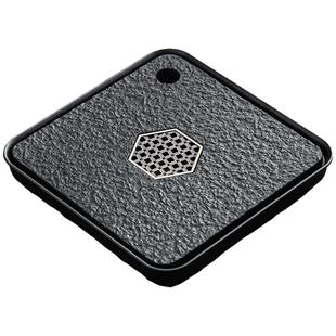 轻奢现代仿乌金瓷石小茶盘家用储排水干泡台茶具茶杯托盘沥水茶海