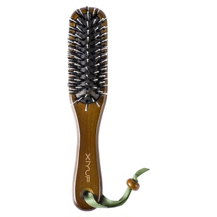 猪鬃毛榉木梳子女士气垫梳木头养发护发专用防静电梳头舒缓蓬松