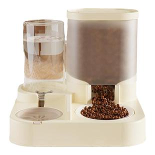 猫碗狗碗猫食盆猫咪猫粮自动喂食器饮水一体猫盆陶瓷宠物喝水双碗