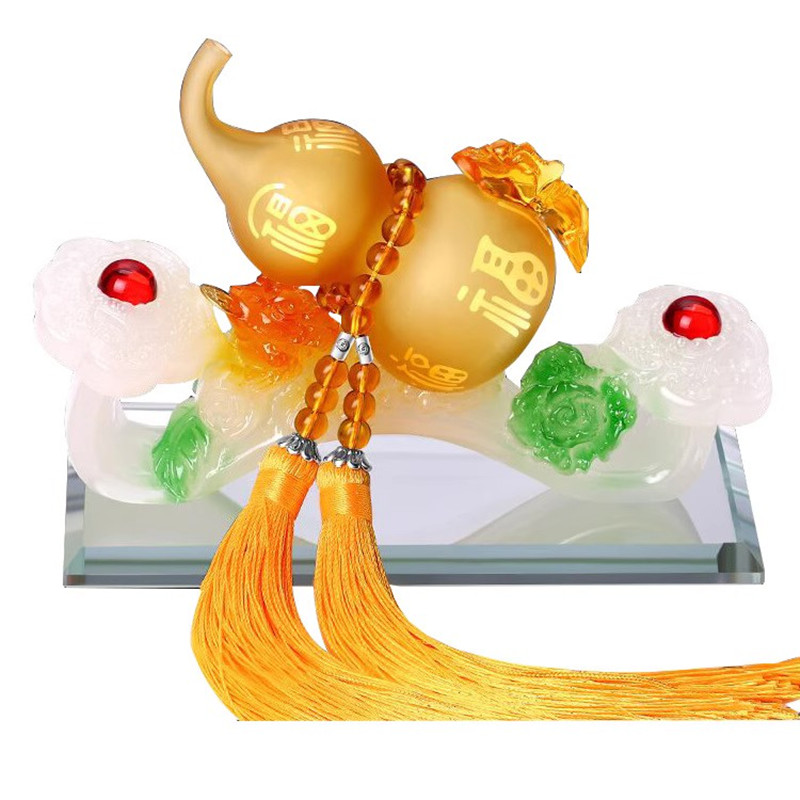 汽车香水摆件创意吉祥如意葫芦香水座车内装饰品车载中控台饰礼品