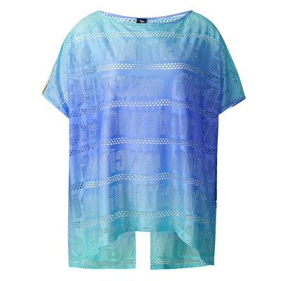 运动罩衫女休闲健身多穿宽松短袖