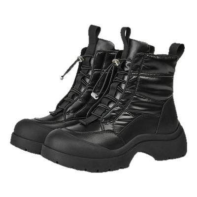 妙丽马丁靴女厚底加绒棉鞋