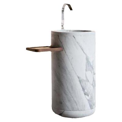 柱形洗手盆艺术洗手盆台一体别墅院子洗手台单盆立柱立式台盆柱盆