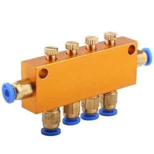 雕刻机注油泵 油泵油排 润滑系统 1进5出 多出可调分油器油路配件