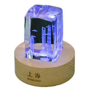上海东方明珠创意礼物水晶内雕摆件纪念品送老外高档年会商务礼品