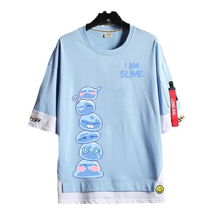 关于我转生变成史莱姆的这档事假两件短袖T恤萌王利姆露痛衣服棉