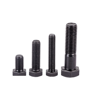 外六角螺丝发黑8.8级高强度螺栓M4M5M6M8M10-M36六角头螺栓螺丝钉