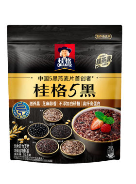 桂格5黑5红5白即食混合燕麦片