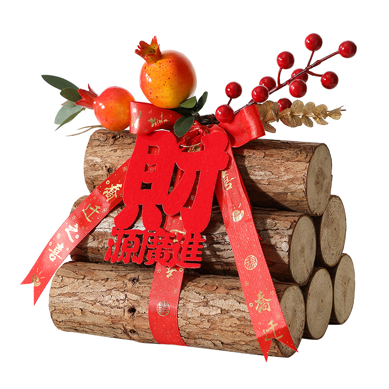 乔迁之喜装饰柴火摆件新居场景布置入宅木柴礼物全套搬家仪式用品