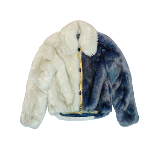 【闭店清仓】MS YEEYEE新款皮草保暖外套女拼色加厚棉衣百搭ins潮