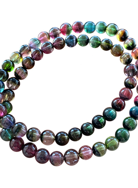 天然巴西猫眼老矿碧玺三圈手链