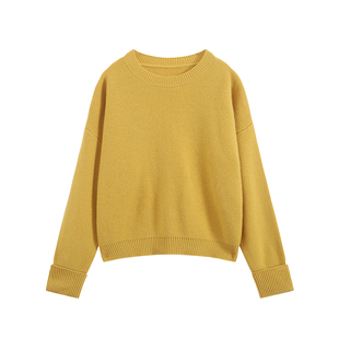 Sayhitotomato【日照森林】火龙果色美丽奴羊毛圆领套头宽松毛衣