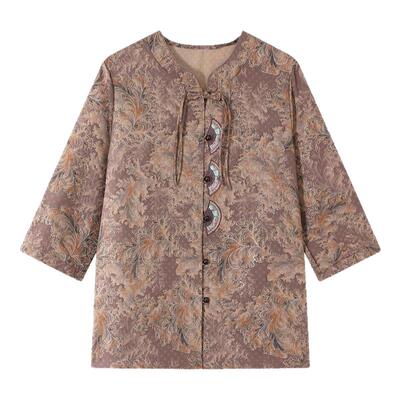 衬衫新中式国风加肥大码夏季薄款