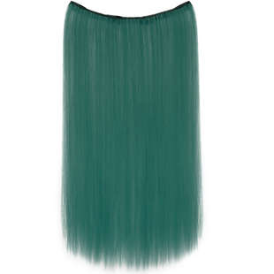 挑染假发片一片式轻薄北极星绿漂染增发量蓬松彩色挂耳染接短发条