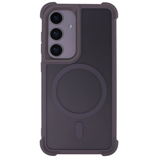 四角气囊防摔护盾适用三星Galaxy手机壳s25ultra磨砂磁吸s24+新款magsafe保护套s25plus黑防尘23ultra防指纹