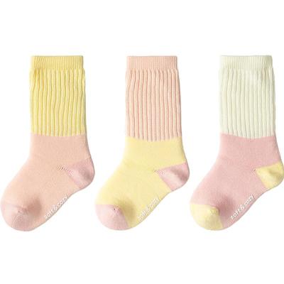 巴拉巴拉保暖袜三双装长筒宝宝袜