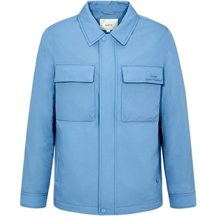 Hazzys哈吉斯春秋男士保暖棉服上衣时尚长袖外套休闲通勤男装潮流