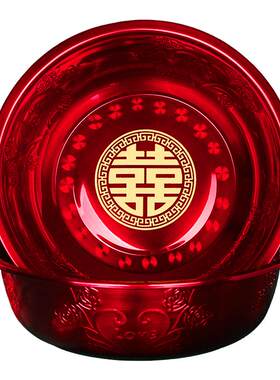 结婚红盆陪嫁洗漱脸盆