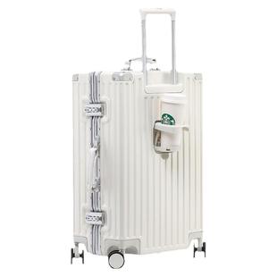 花花公子行李箱女2024寸新款拉杆箱铝框耐用万向轮旅行皮箱子男生