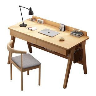 简易电脑桌台式家用书桌卧室带抽屉学生写字桌学习桌职员办公桌子
