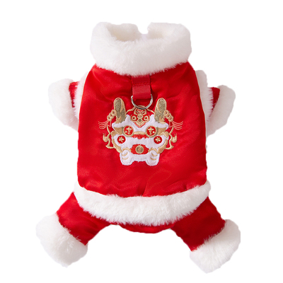 狗狗衣服新年衣四脚棉服加厚保暖宠物服装比熊泰迪博美小型犬冬装
