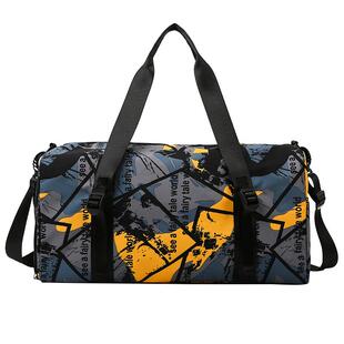 干湿分离游泳包新款收纳涂鸦鞋仓训练运动健身包斜挎旅行袋瑜伽包